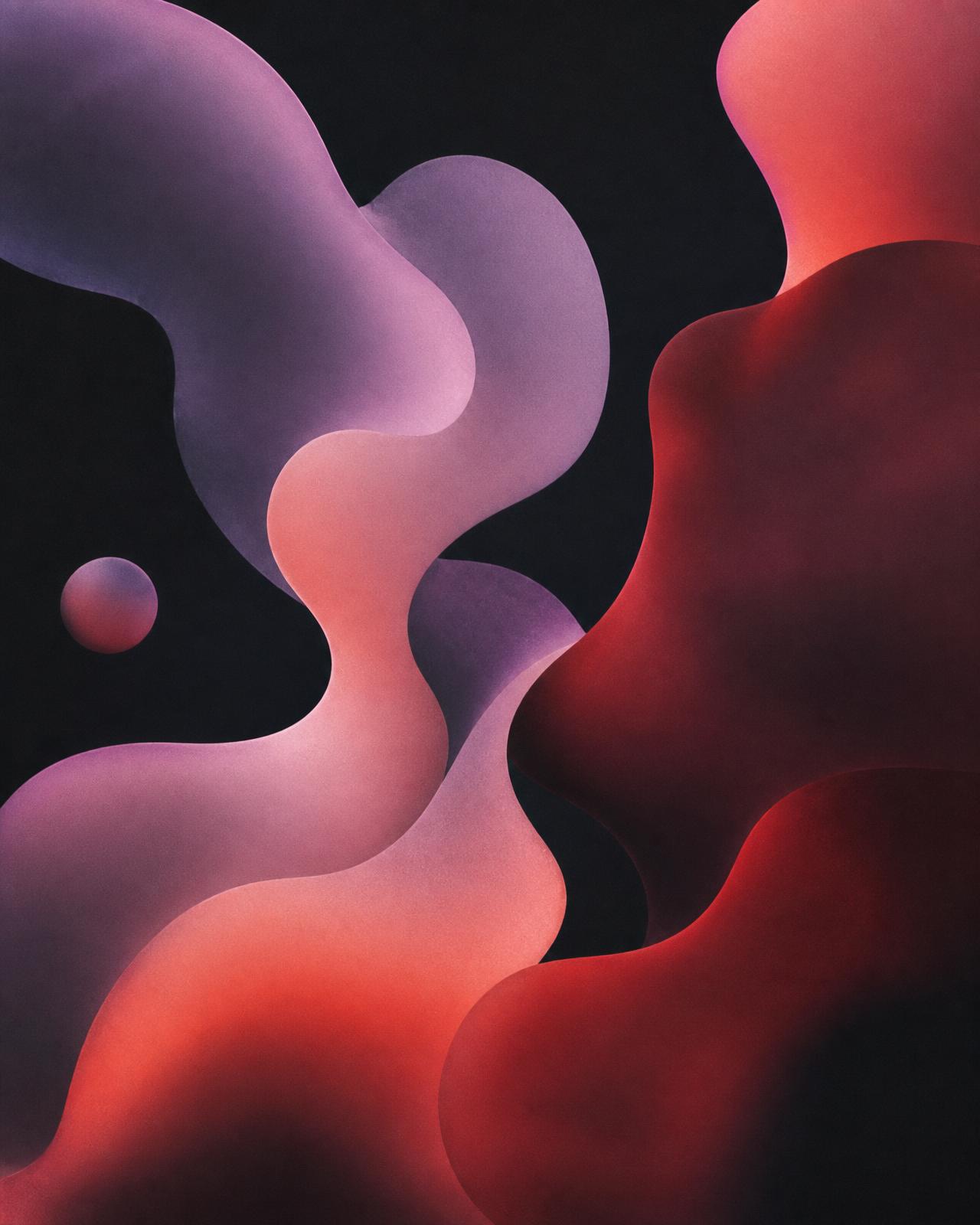 Abstract lavender, pink and maroon gradient artwork for The Last Sizzle: Ebony Night